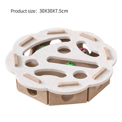 Interactive Felt Maze Puzzle Toy for Cats