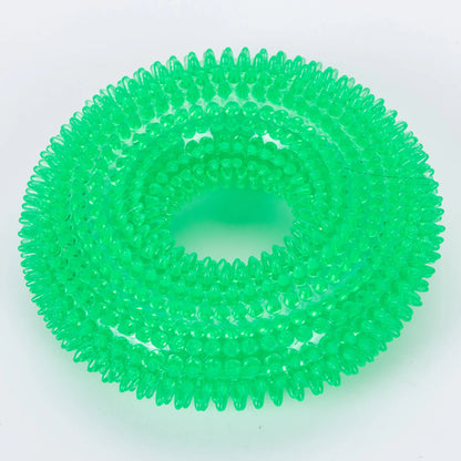 Textured Squeaky Ring Dog Chew Toy