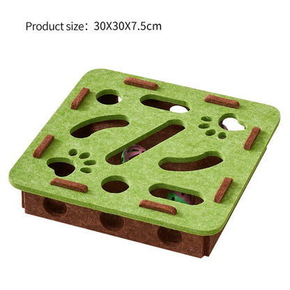 Interactive Felt Maze Puzzle Toy for Cats