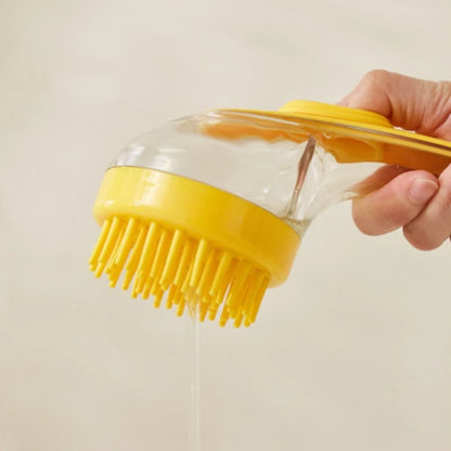 Long-Handle Silicone Pet Bath & Massage Brush