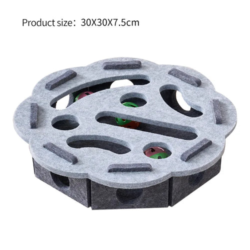 Interactive Felt Maze Puzzle Toy for Cats