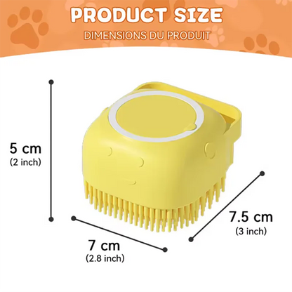 Silicone Pet Bath Brush with Shampoo Dispenser