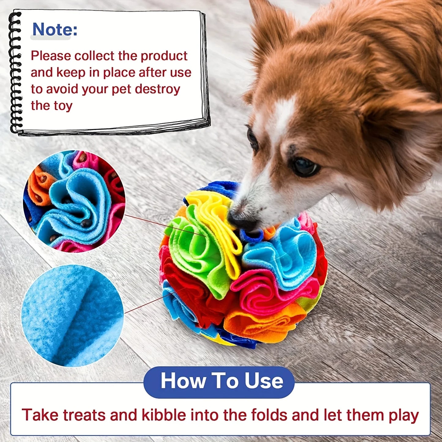 Interactive Snuffle Ball Treat Puzzle for Dogs
