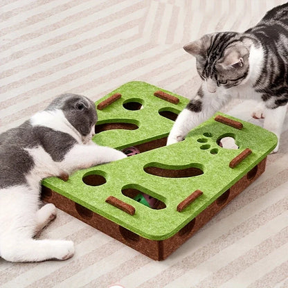 Interactive Felt Maze Puzzle Toy for Cats
