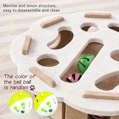 Interactive Felt Maze Puzzle Toy for Cats