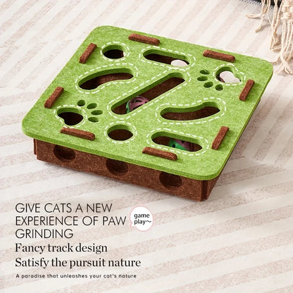 Interactive Felt Maze Puzzle Toy for Cats