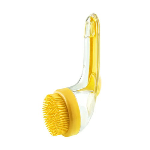 Long-Handle Silicone Pet Bath & Massage Brush