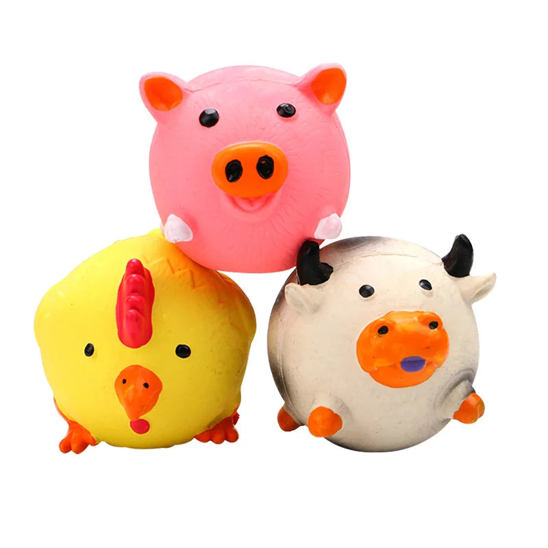 Animal-Shaped Squeaky Latex Dog Toy