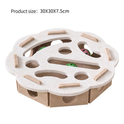 Interactive Felt Maze Puzzle Toy for Cats