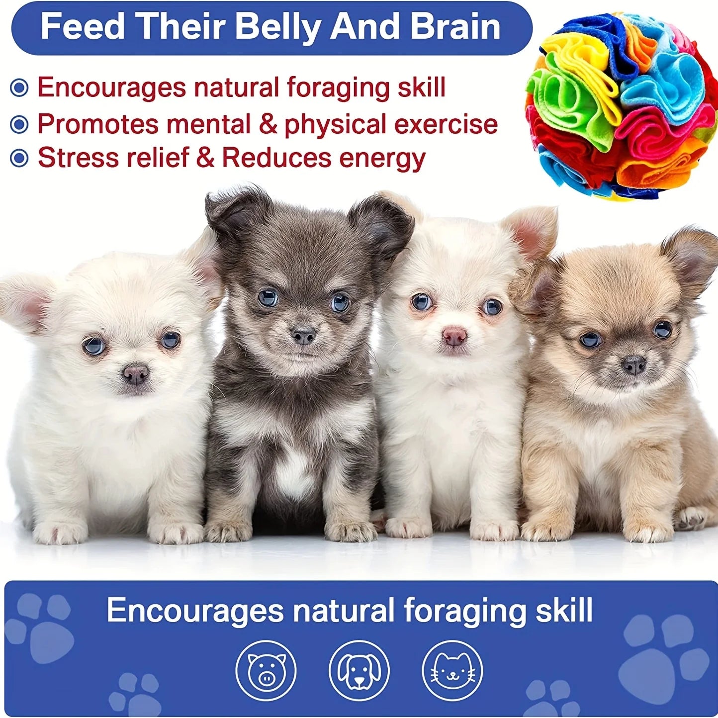 Interactive Snuffle Ball Treat Puzzle for Dogs