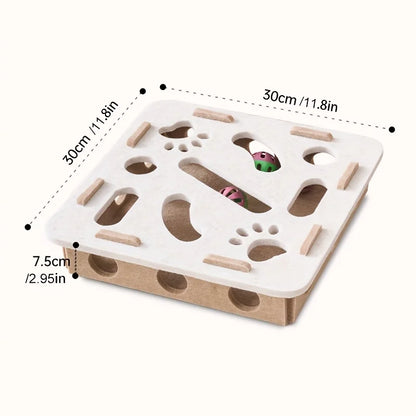 Interactive Felt Maze Puzzle Toy for Cats