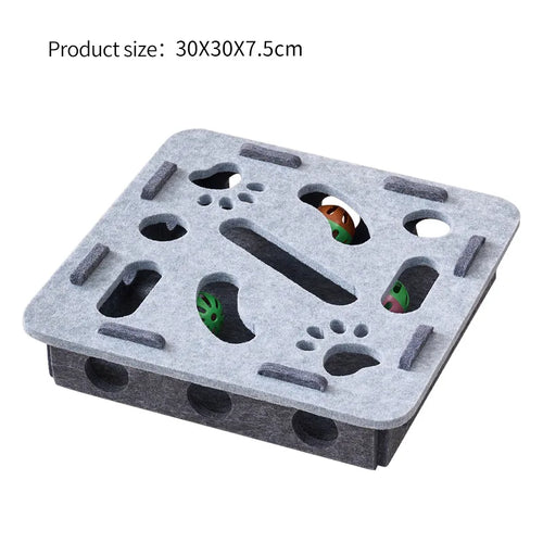 Interactive Felt Maze Puzzle Toy for Cats