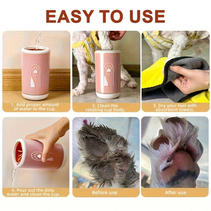 Portable Pet Paw Cleaner Cup for Dogs & Cats