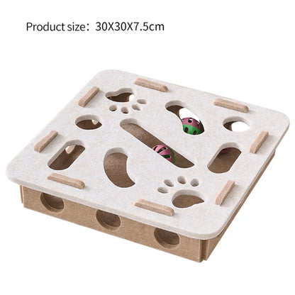 Interactive Felt Maze Puzzle Toy for Cats