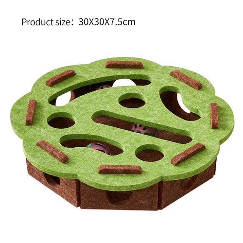 Interactive Felt Maze Puzzle Toy for Cats