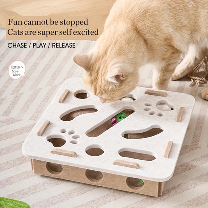 Interactive Felt Maze Puzzle Toy for Cats