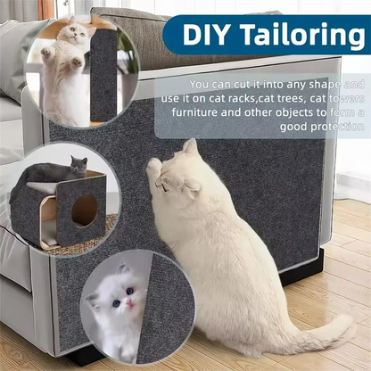 Self-Adhesive Cat Scratching Mat & Furniture Protector