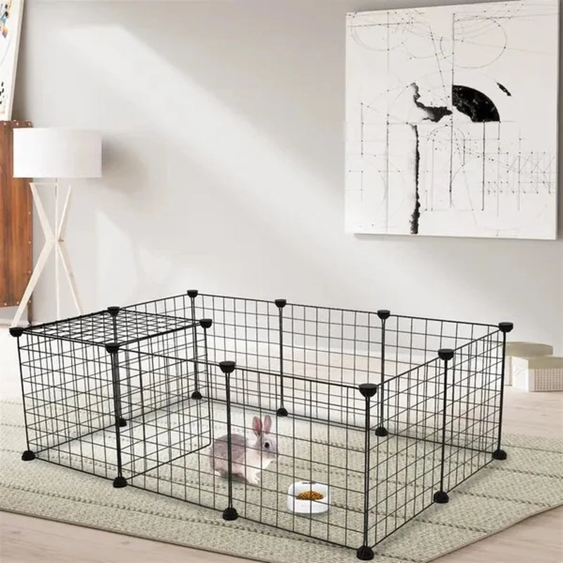 Pet Playpen Small Animal Cage Indoor Portable Metal Wire Yard Fence for Small Animals