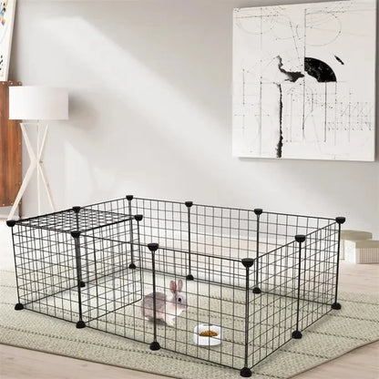 Pet Playpen Small Animal Cage Indoor Portable Metal Wire Yard Fence for Small Animals