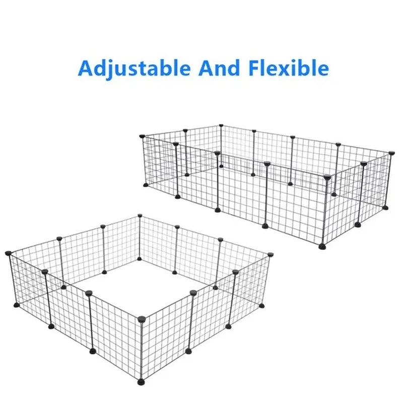 Pet Playpen Small Animal Cage Indoor Portable Metal Wire Yard Fence for Small Animals